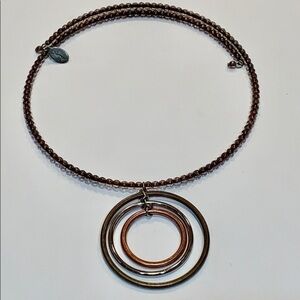 Bonnie J choker glass bead mixed metal pendant